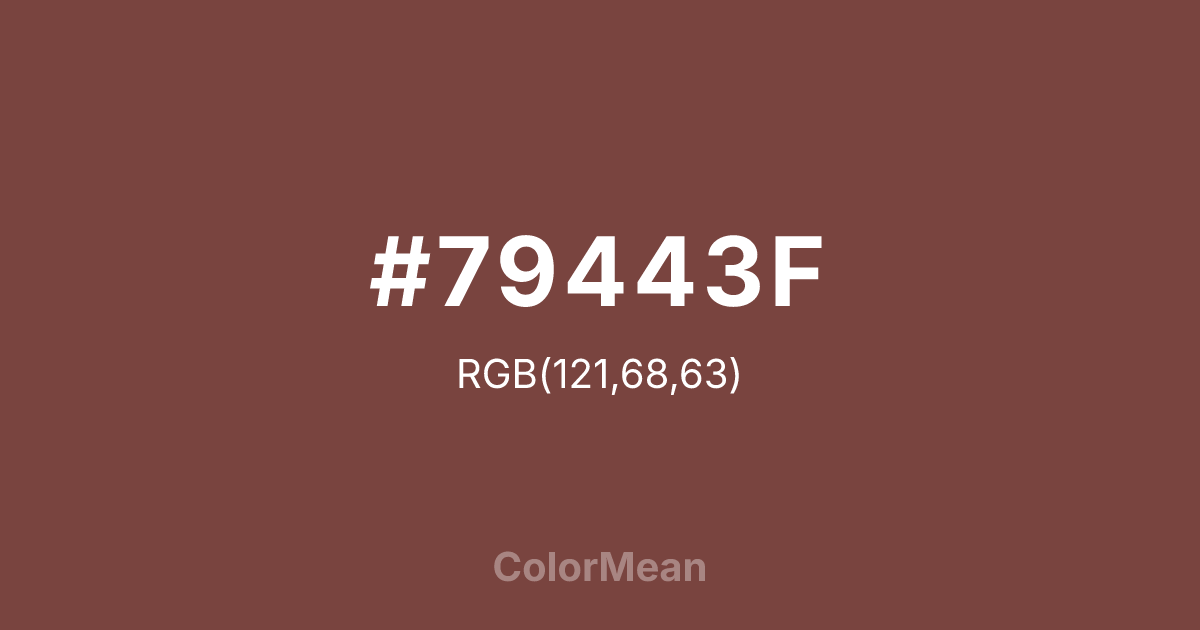#79443F color swatch