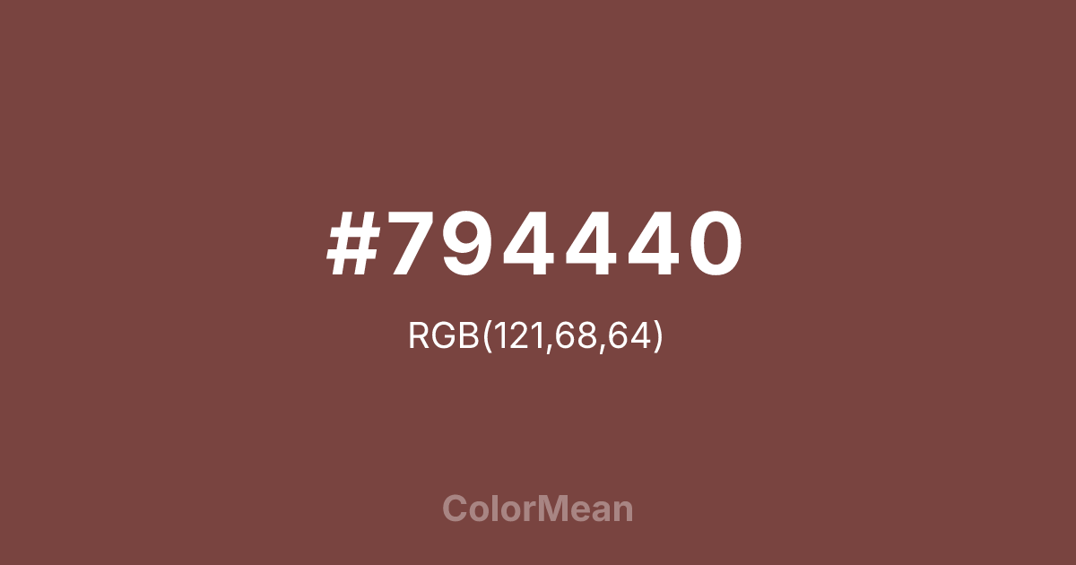 #794440 color swatch