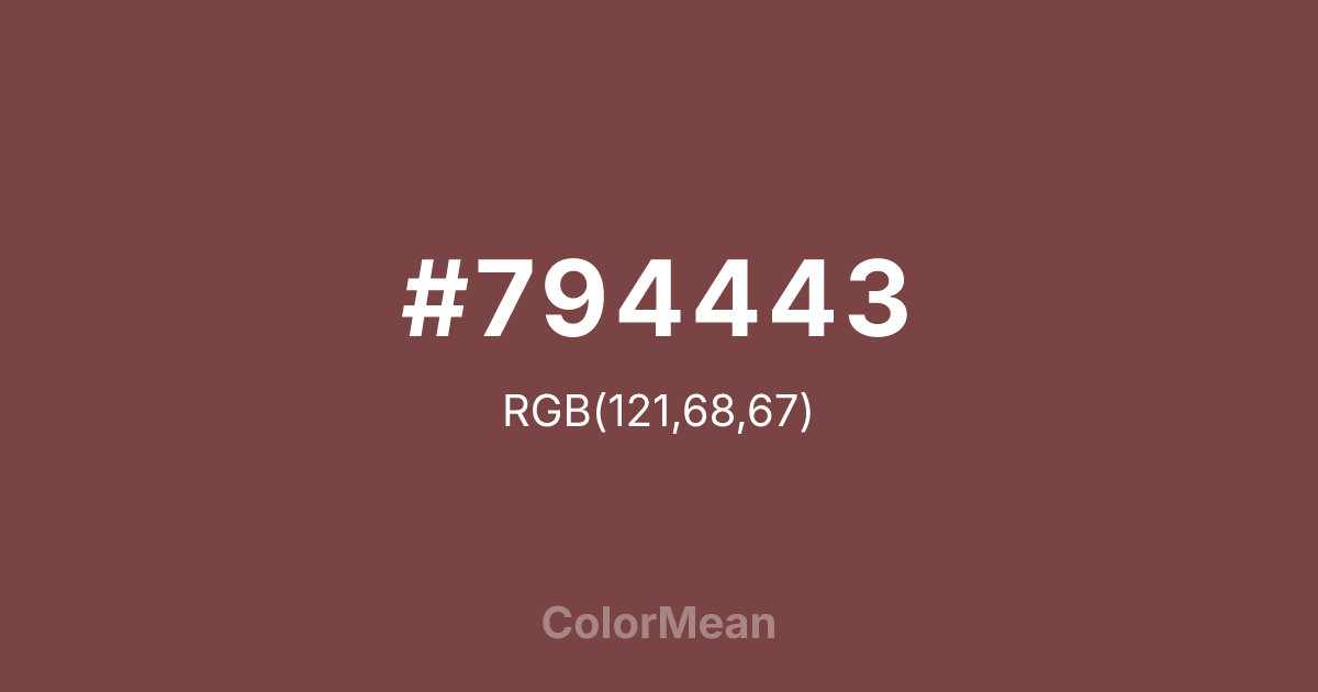 #794443 color swatch