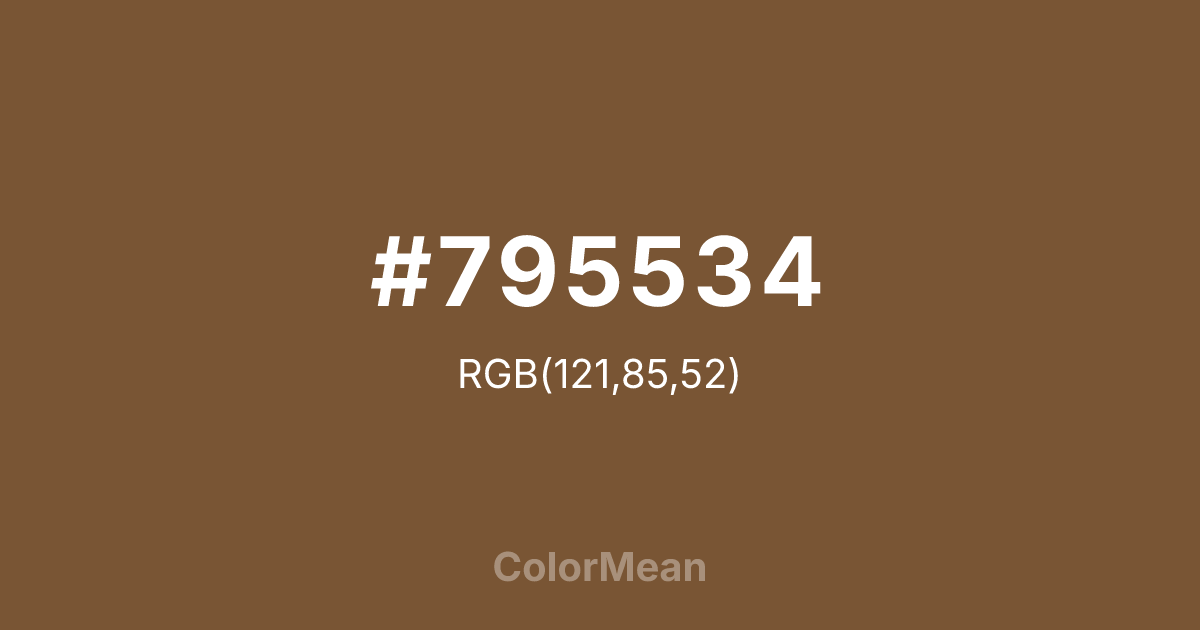 #795534 color swatch