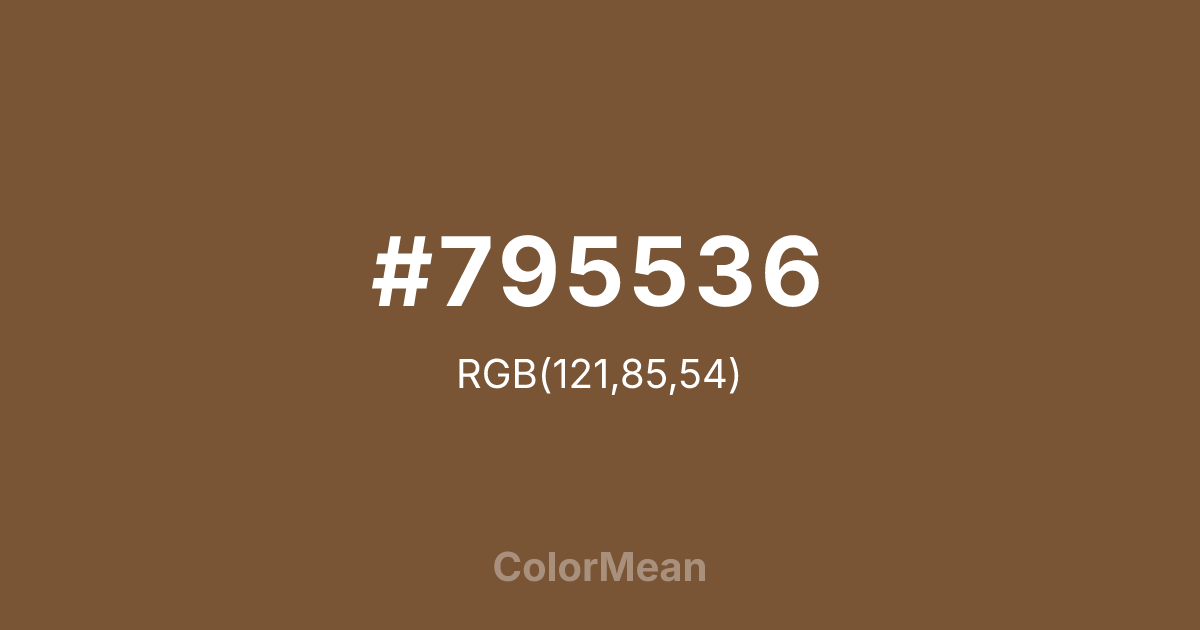 #795536 color swatch