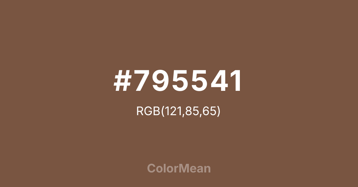 #795541 color swatch