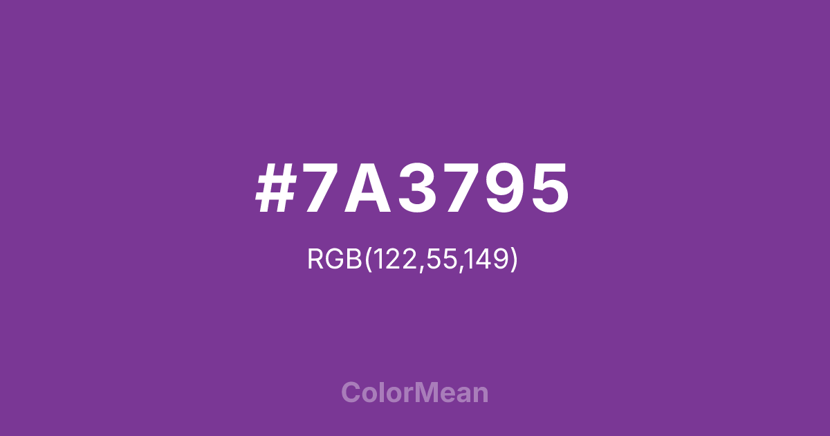 #7A3795 color swatch