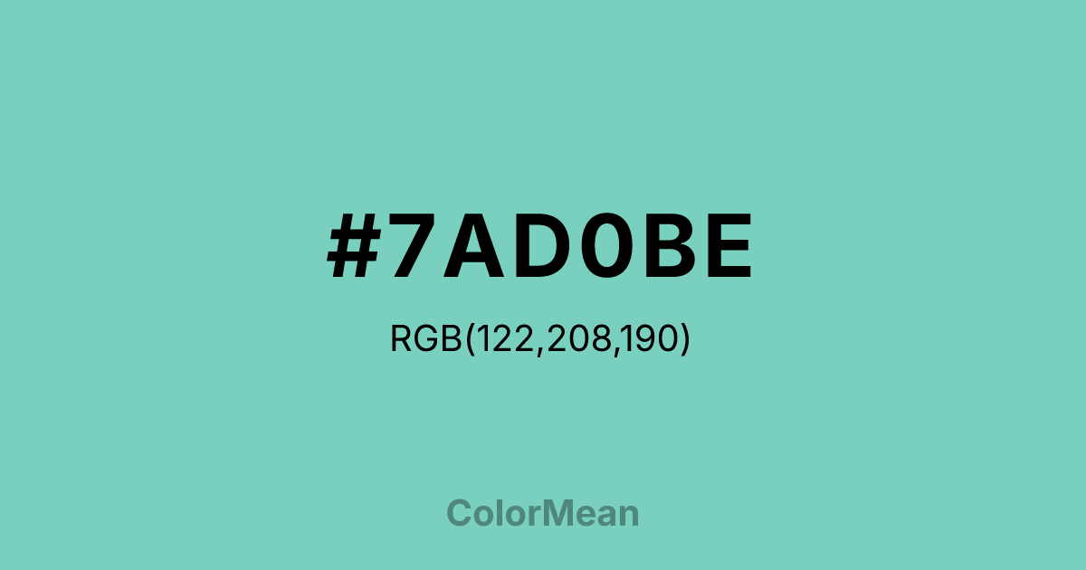 #7AD0BE color swatch