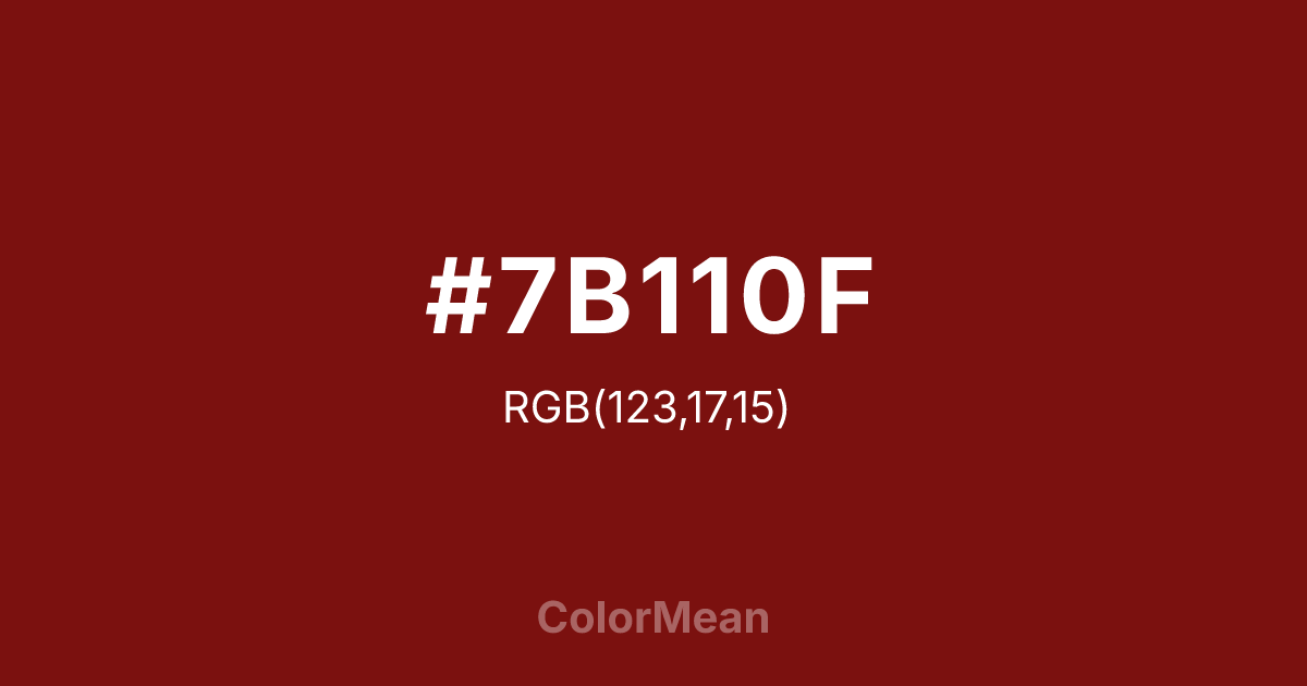 #7B110F color swatch