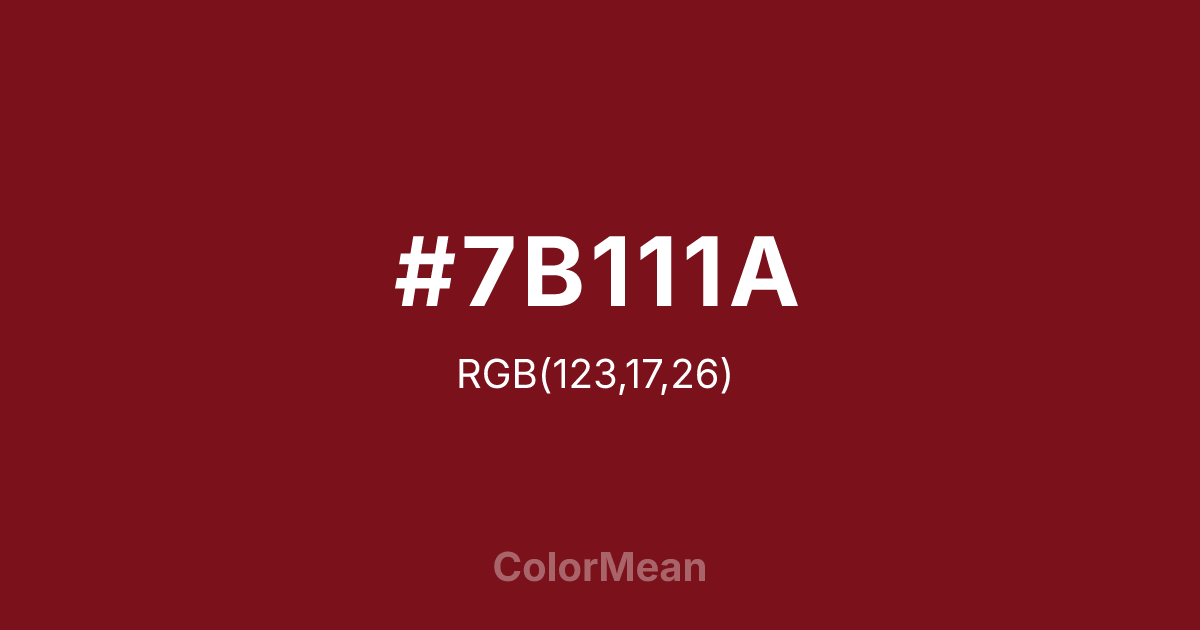 #7B111A color swatch