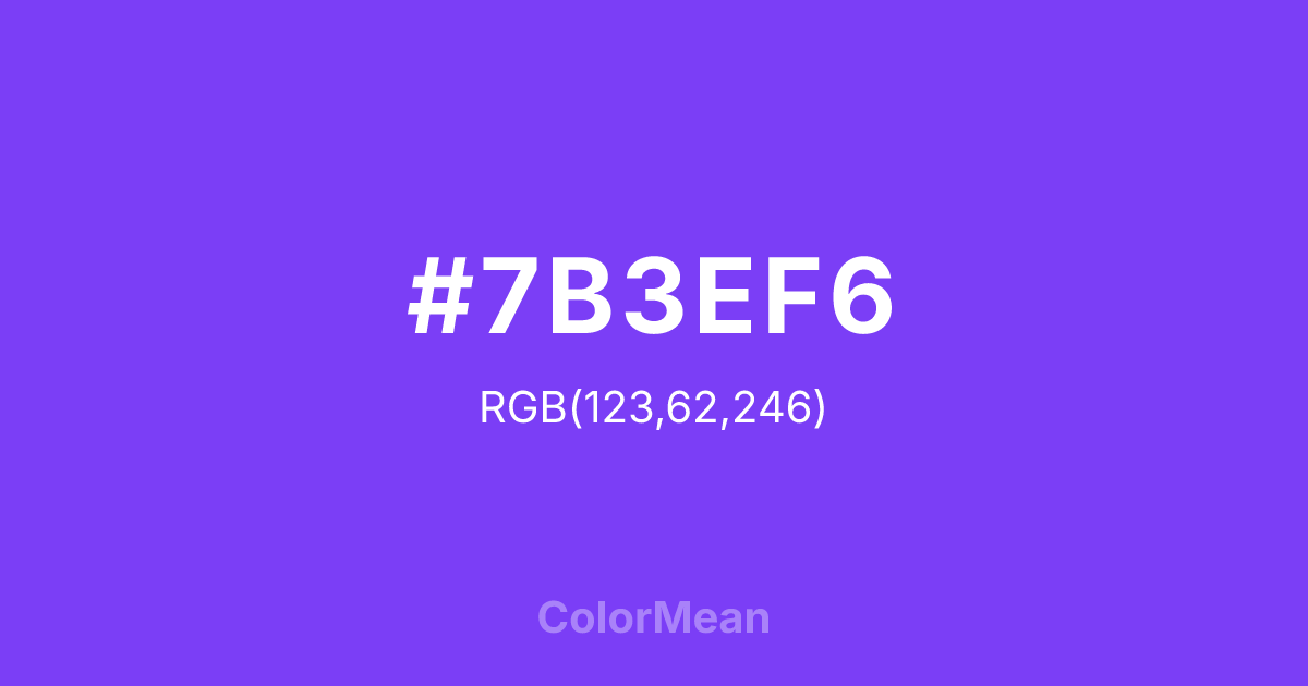 #7B3EF6 color swatch