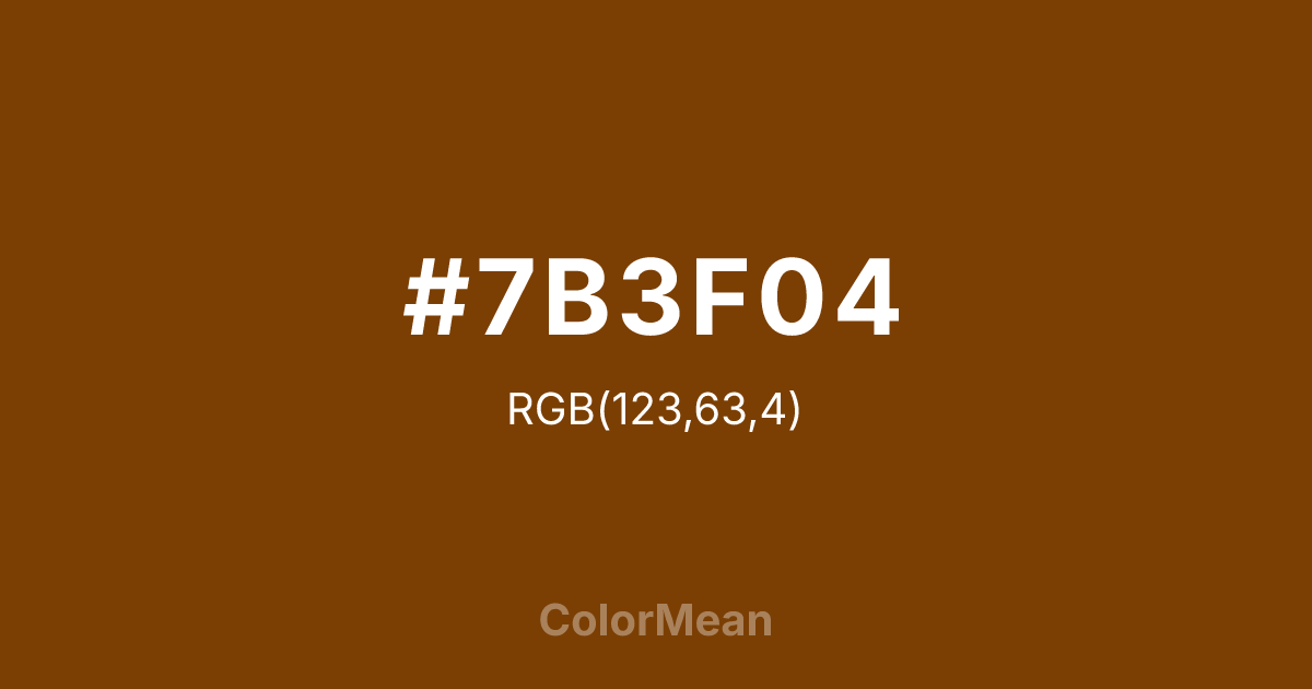 #7B3F04 color swatch