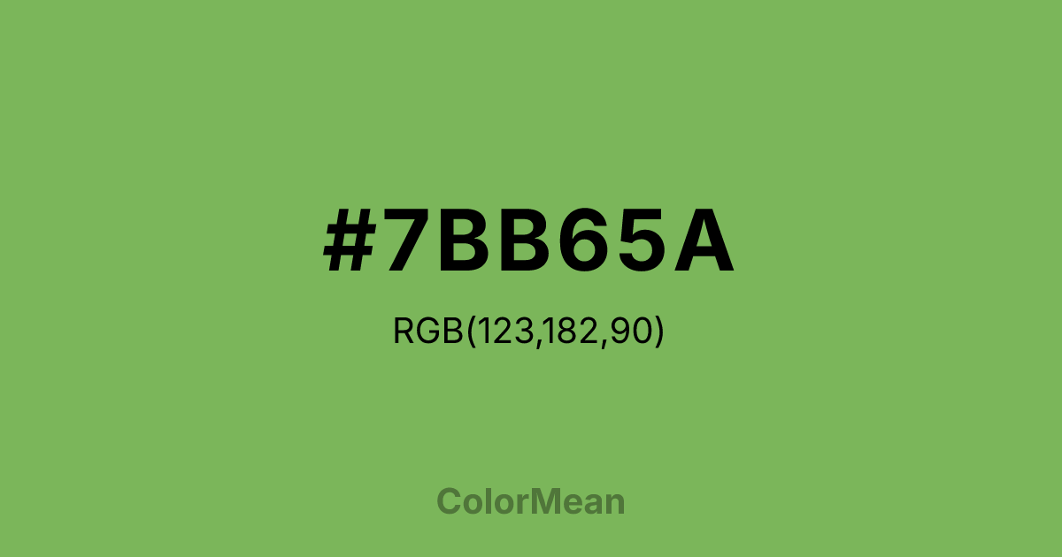 #7BB65A color swatch