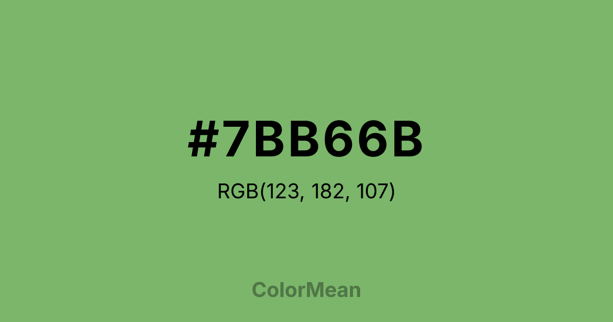 #7BB66B color swatch