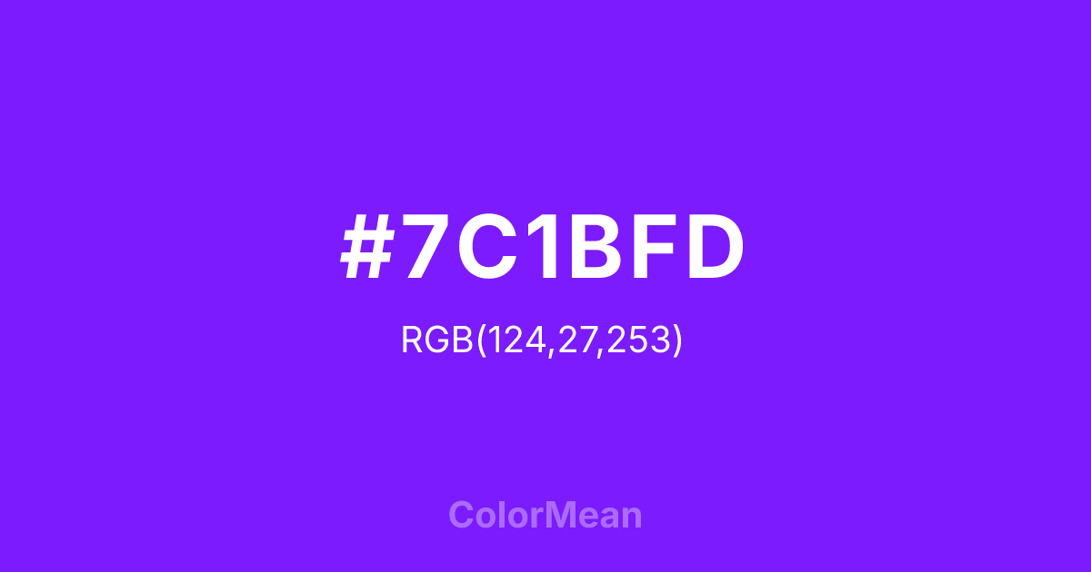#7C1BFD color swatch