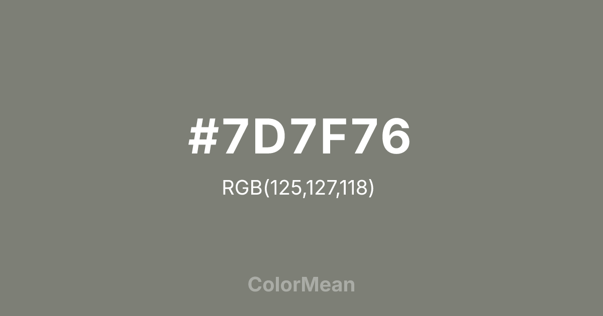 #7D7F76 color swatch
