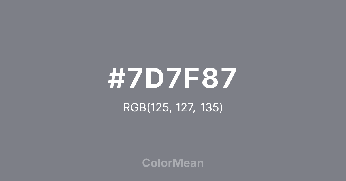 #7D7F87 color swatch