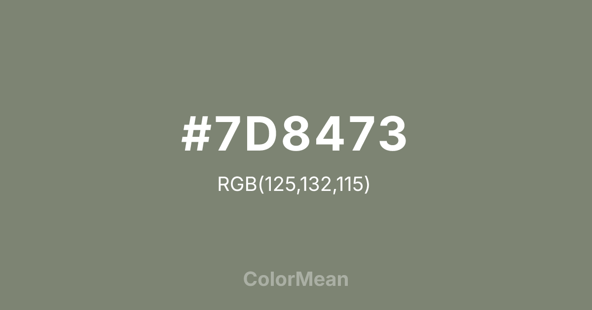 #7D8473 color swatch