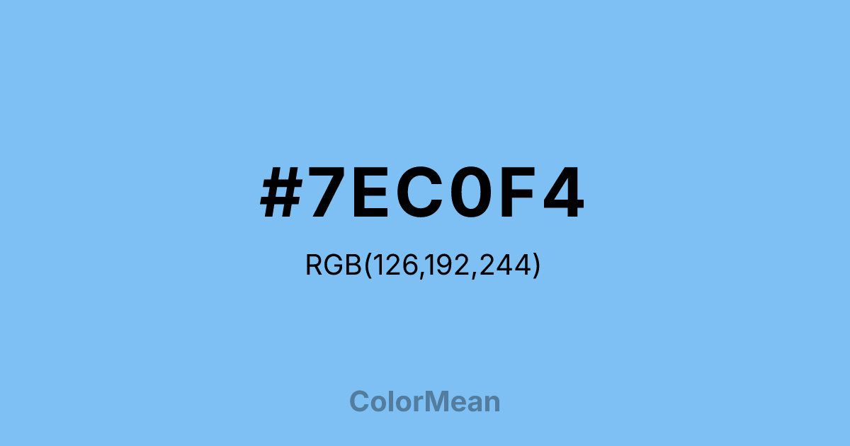 #7EC0F4 color swatch