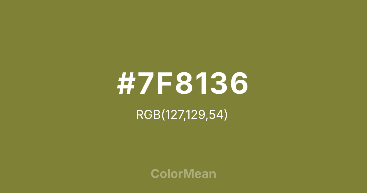 #7F8136 color swatch