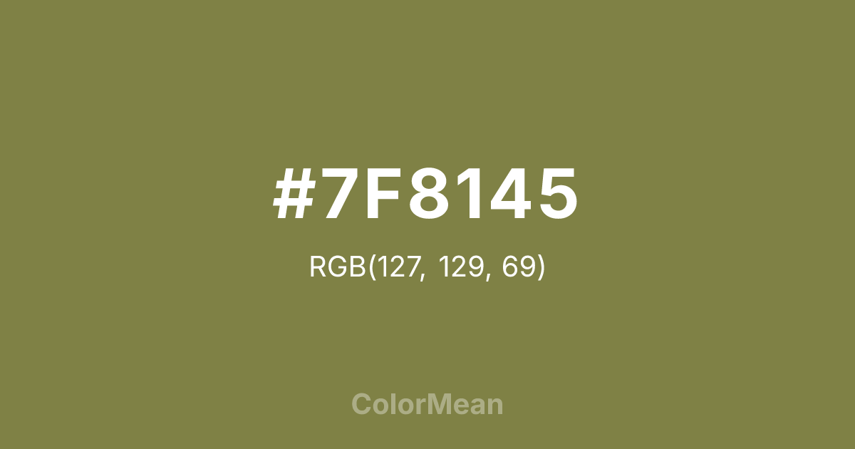 #7F8145 color swatch