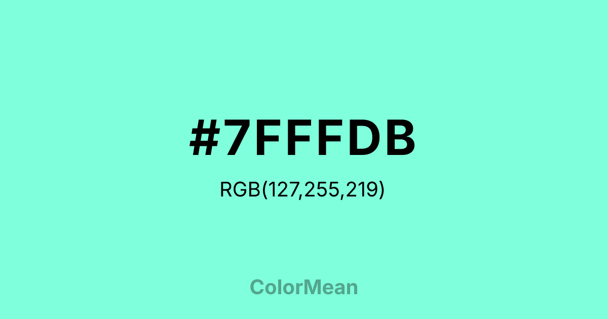 #7FFFDB color swatch