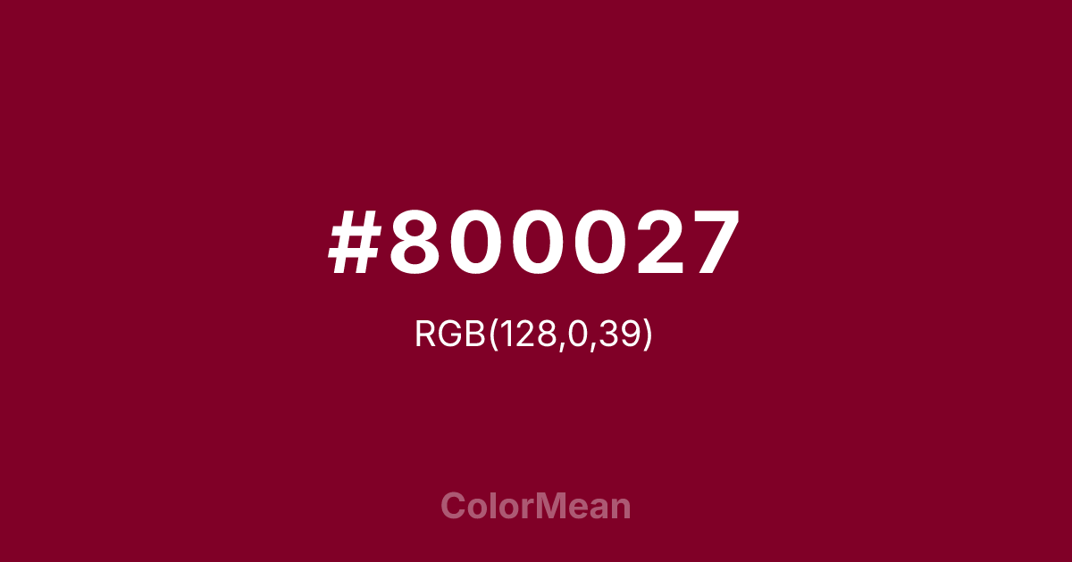 #800027 color swatch