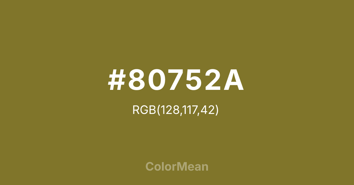 #80752A color swatch