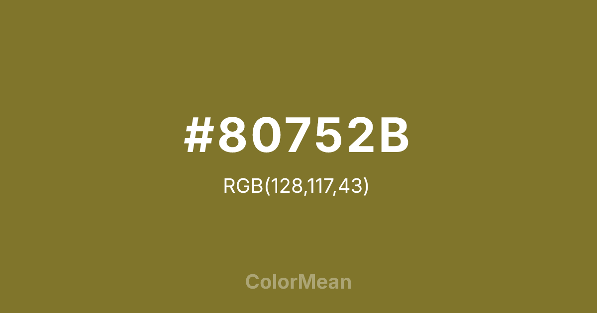#80752B color swatch