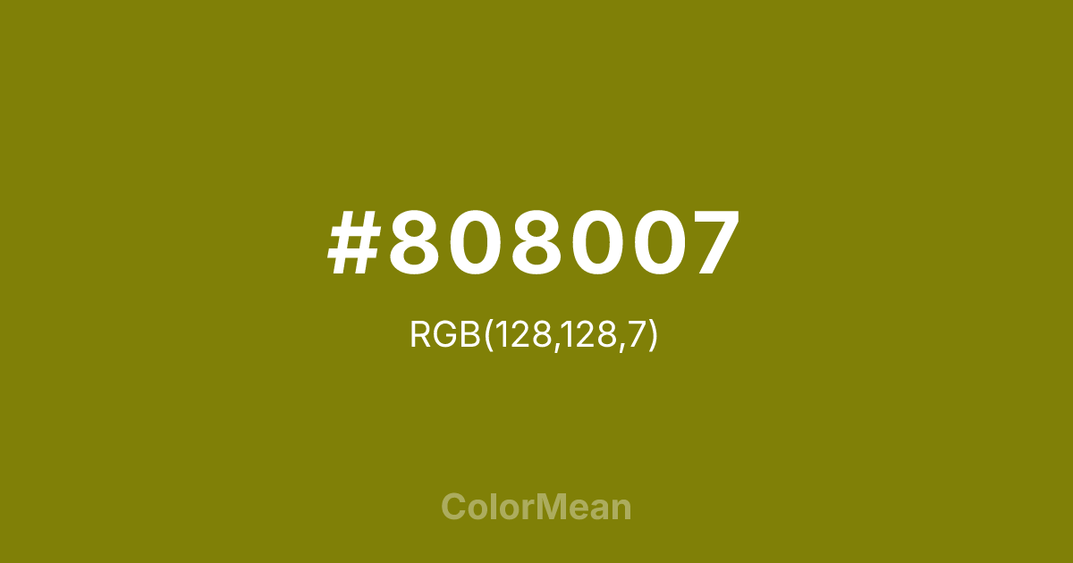 #808007 color swatch