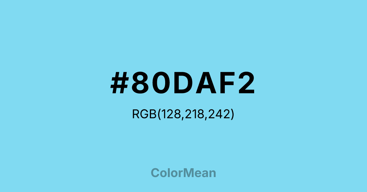 #80DAF2 color swatch