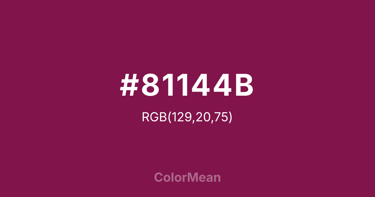 #81144B color swatch