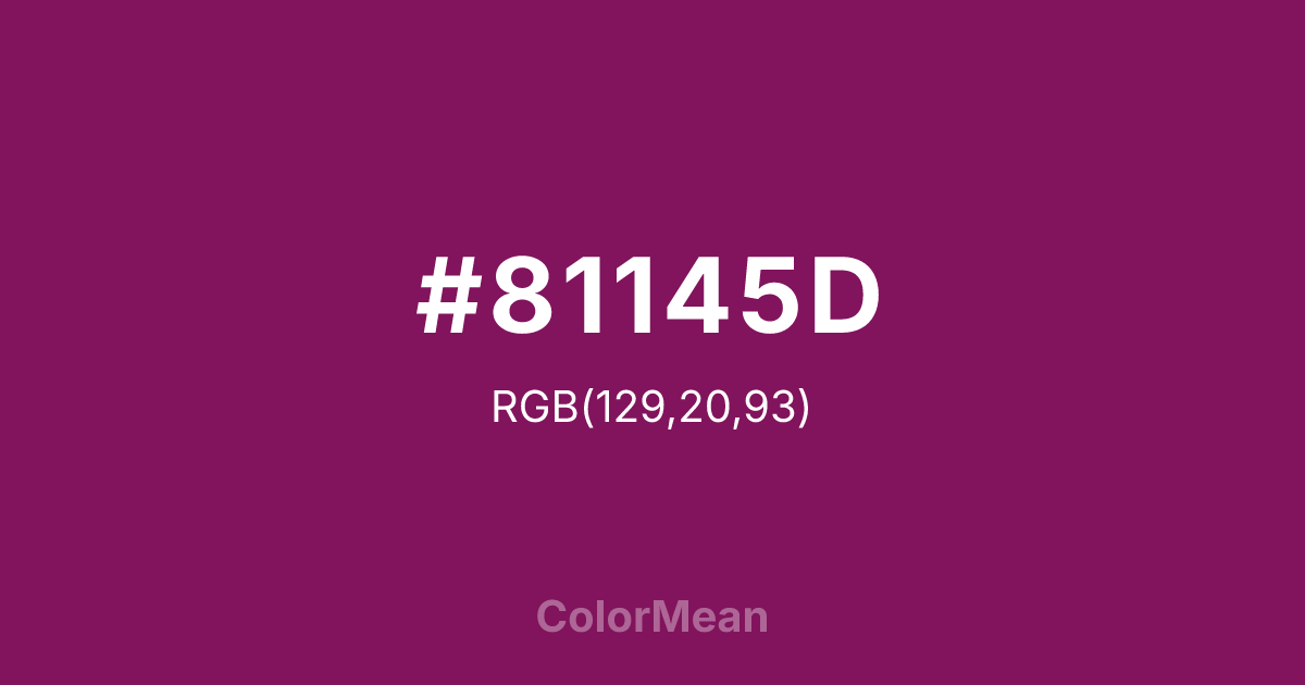 #81145D color swatch