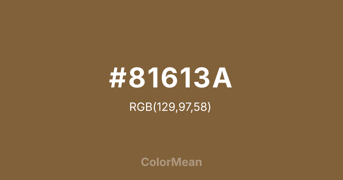 #81613A color swatch