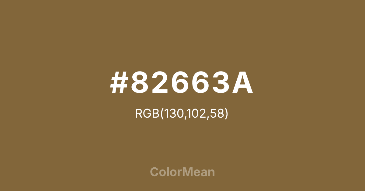 #82663A color swatch