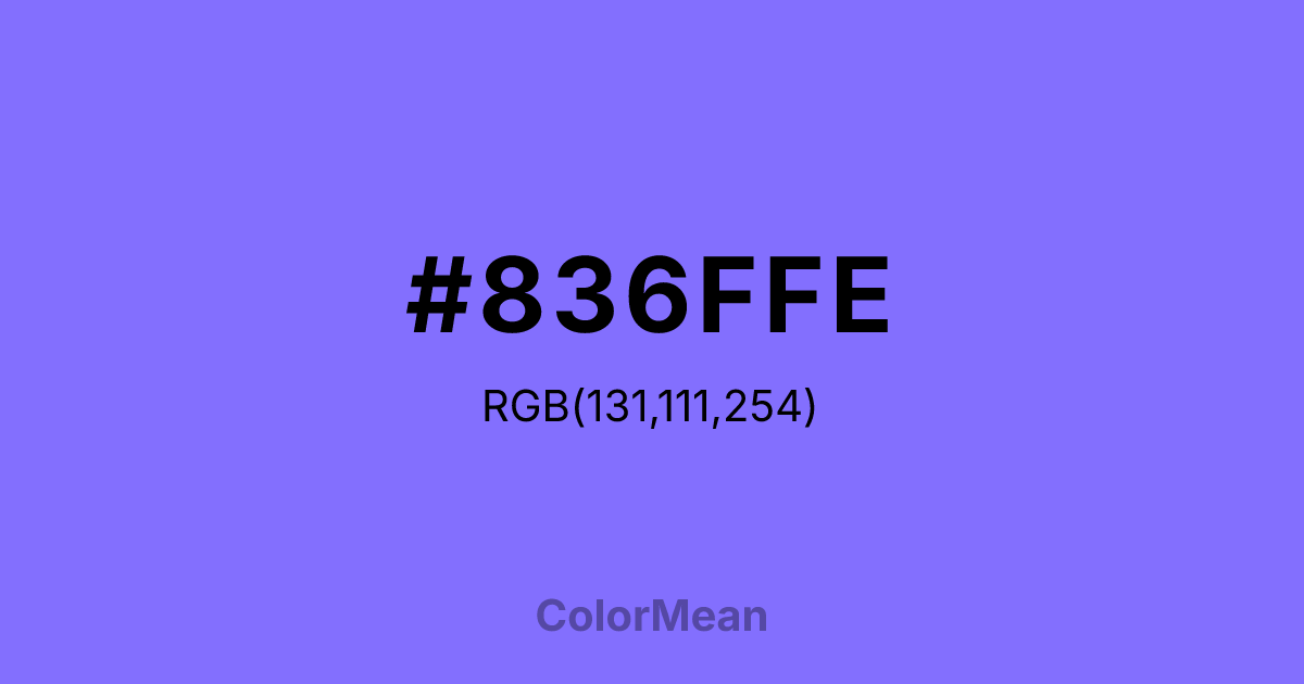 #836FFE color swatch