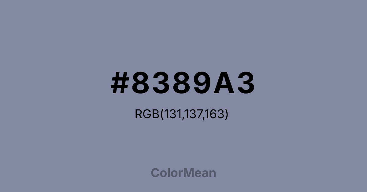 #8389A3 color swatch