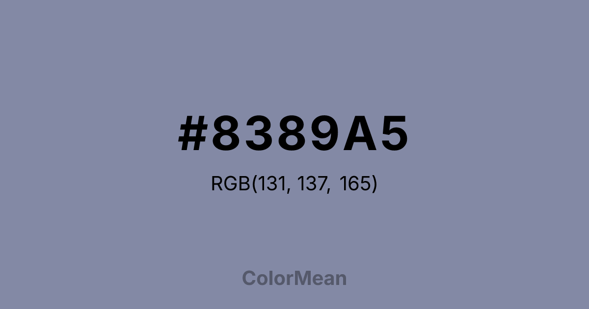 #8389A5 color swatch
