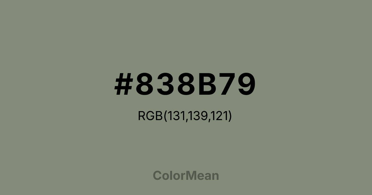 #838B79 color swatch
