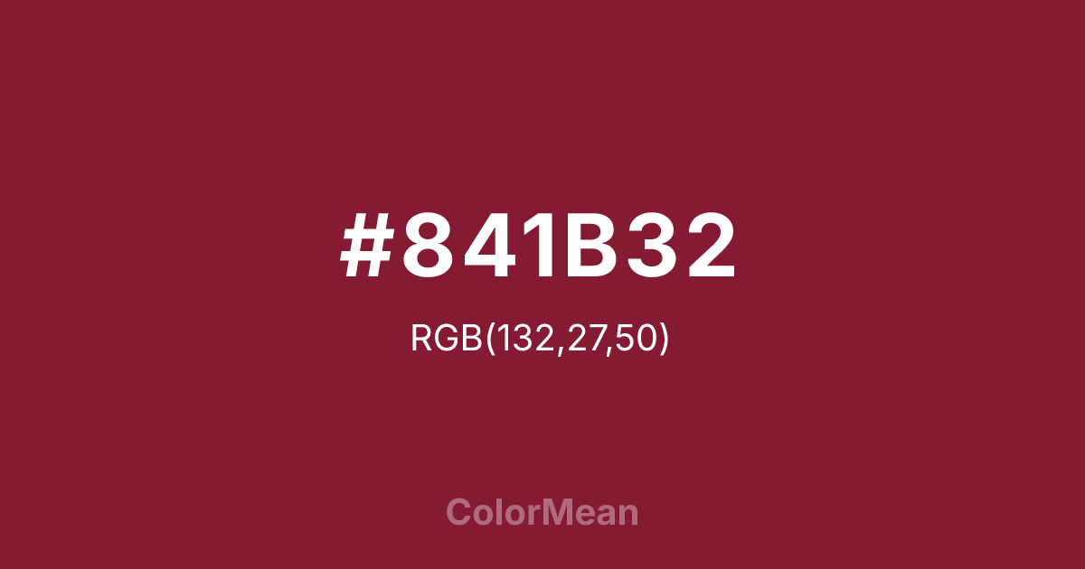 #841B32 color swatch