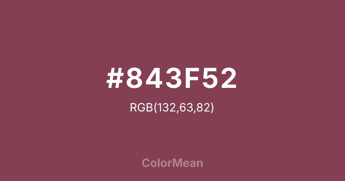 #843F52 color swatch