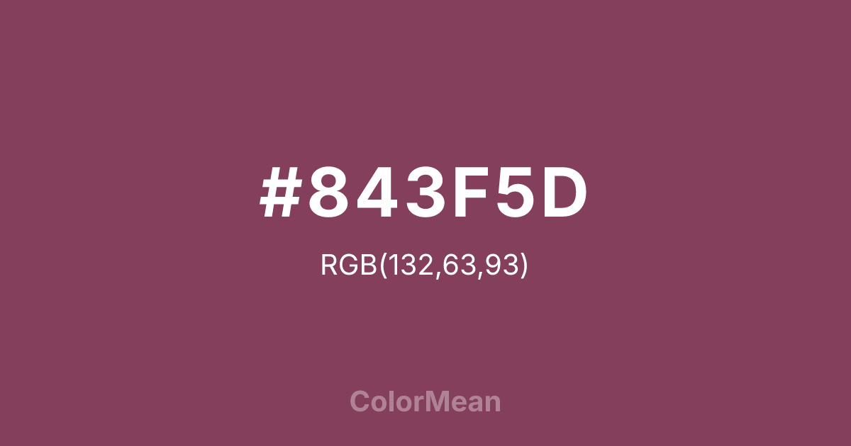 #843F5D color swatch