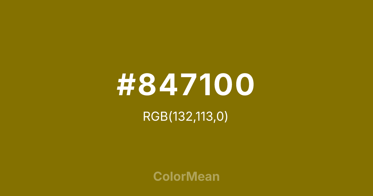 #847100 color swatch