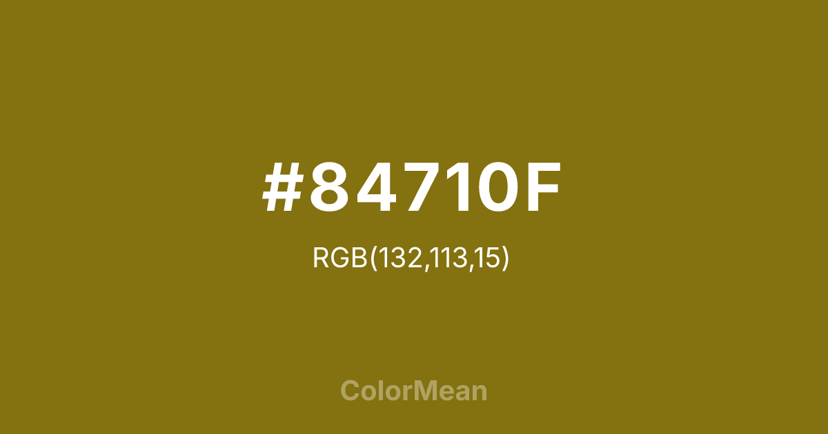 #84710F color swatch