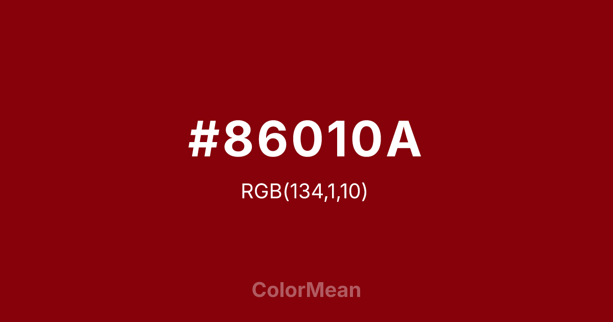#86010A color swatch