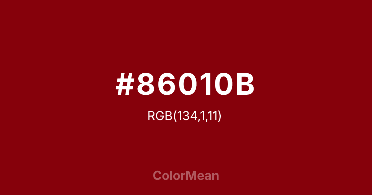 #86010B color swatch