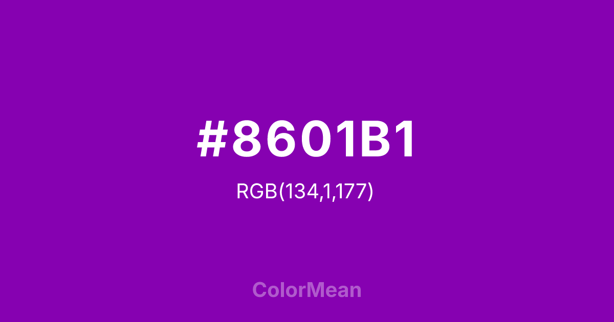 #8601B1 color swatch