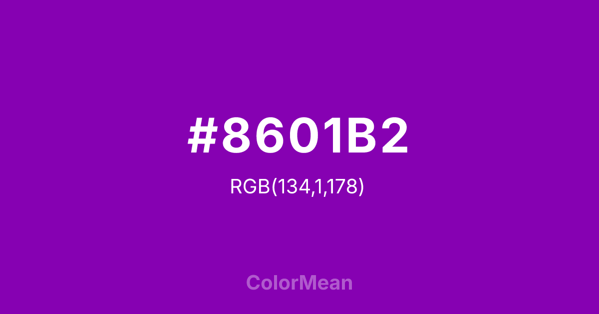 #8601B2 color swatch
