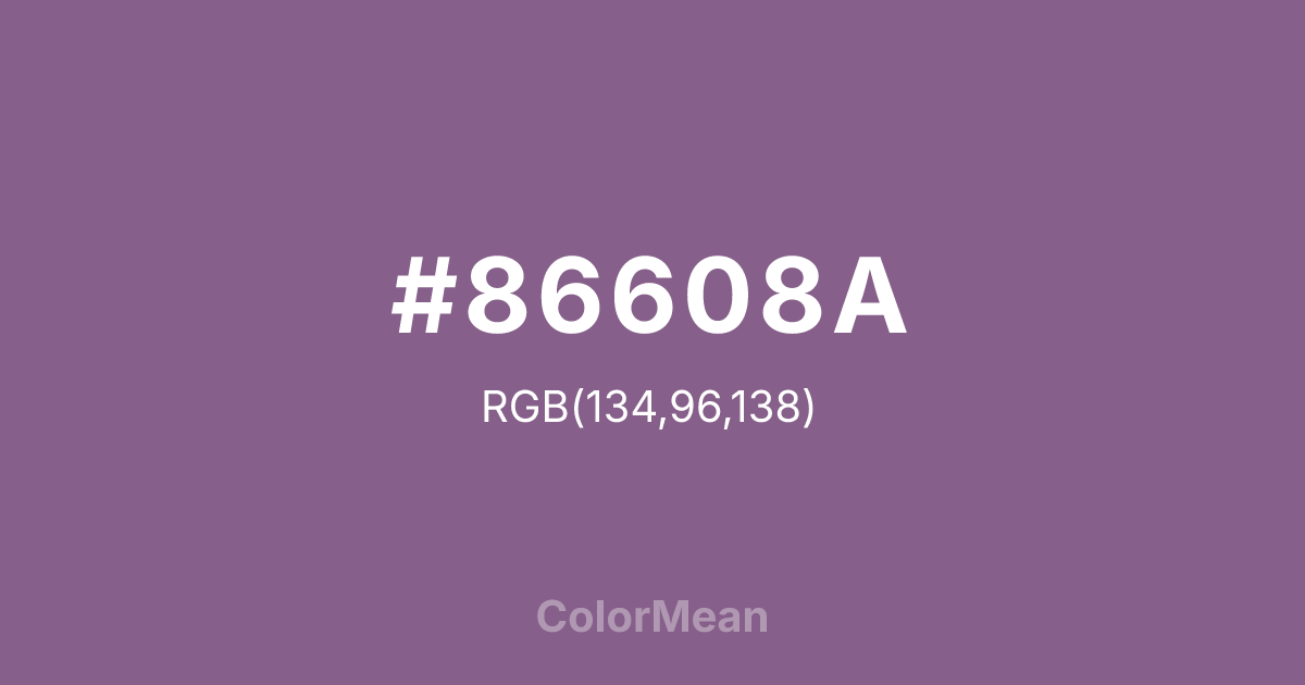 #86608A color swatch