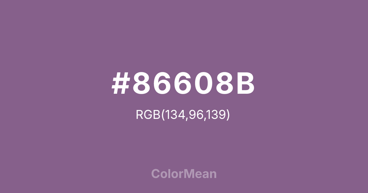 #86608B color swatch