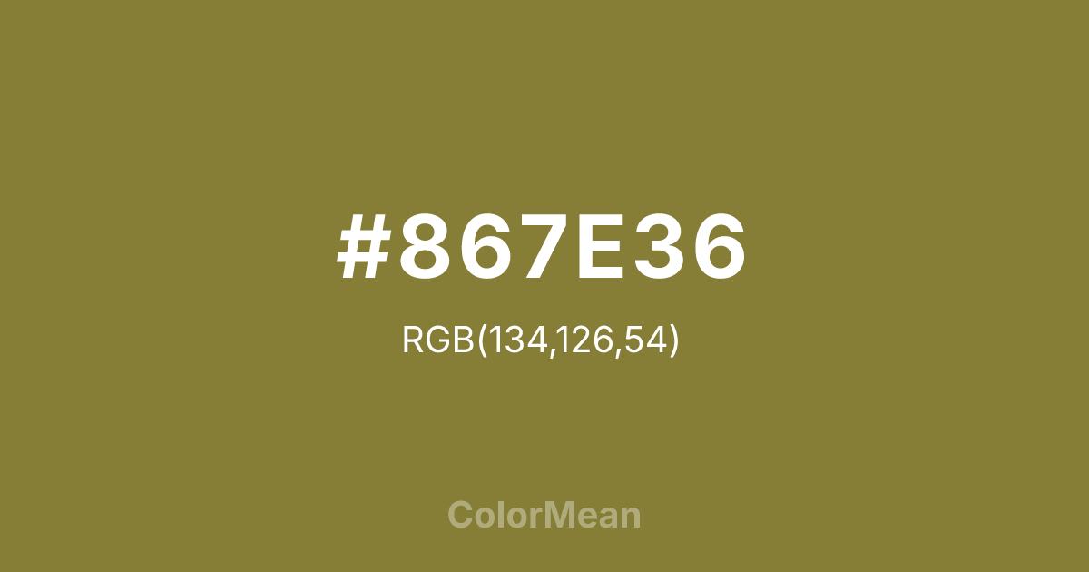#867E36 color swatch