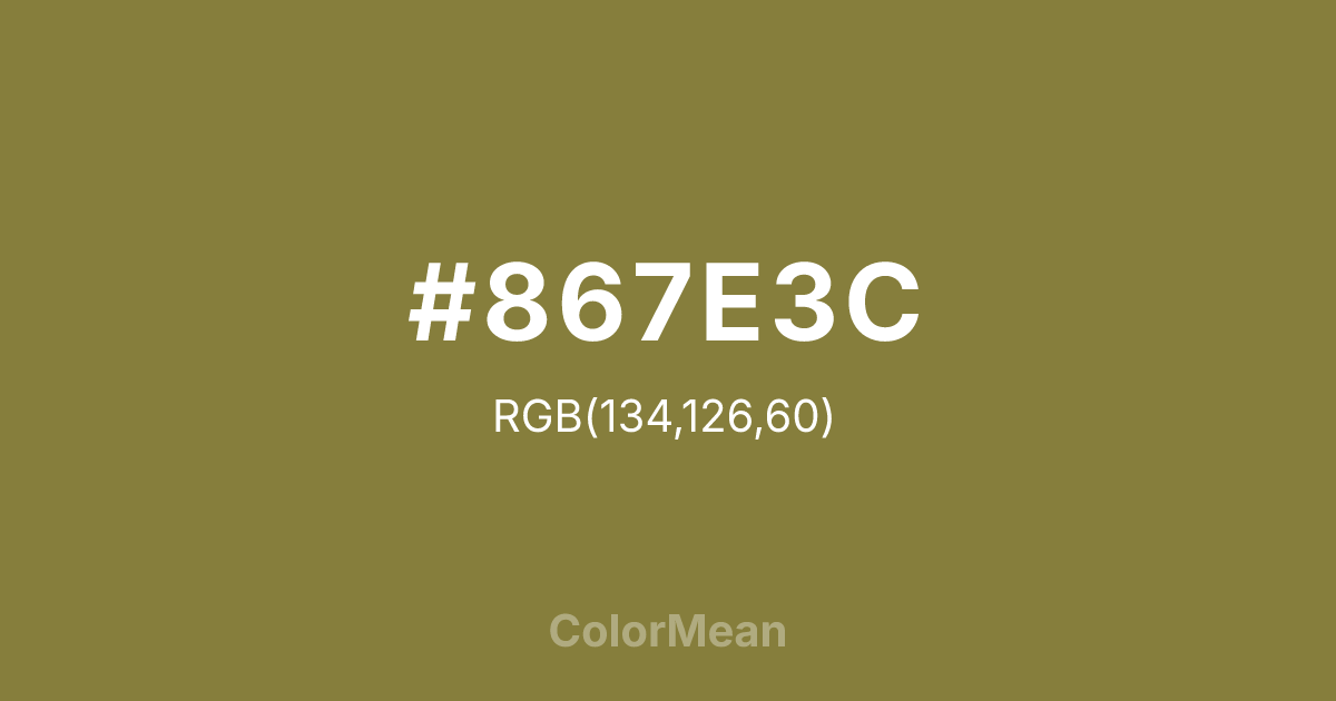 #867E3C color swatch