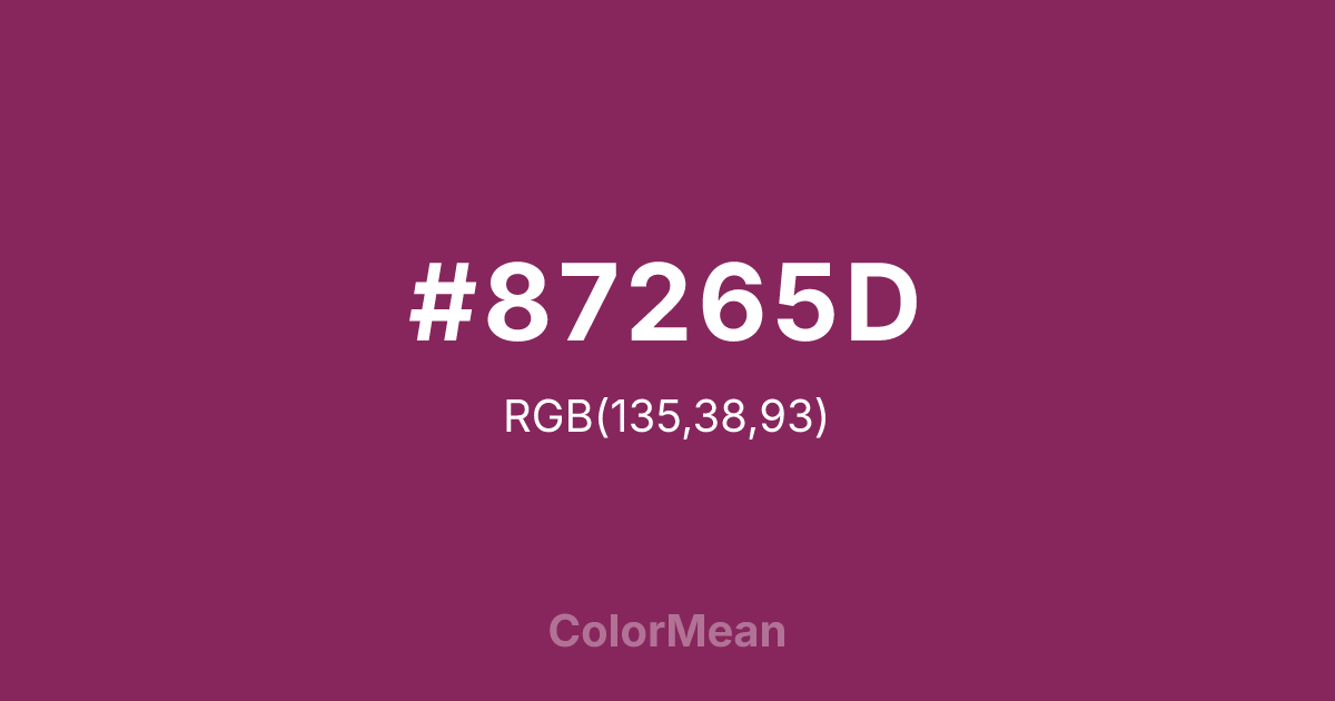 #87265D color swatch