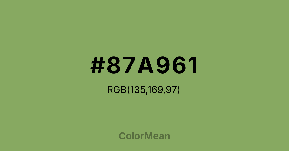 #87A961 color swatch
